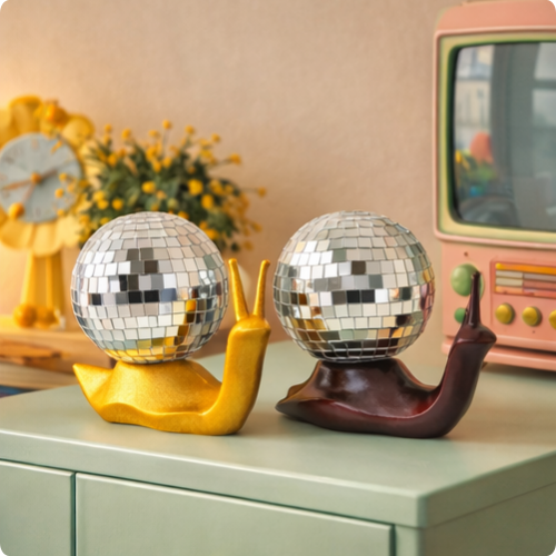 Retro Snail Disco Ball