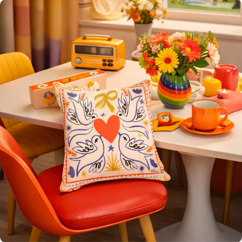 Dopamine Bloom Cushion Cover