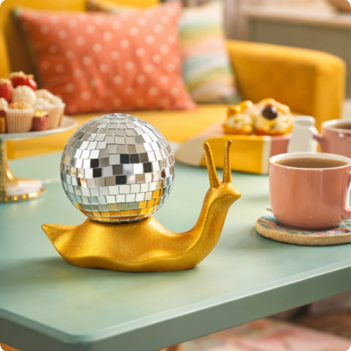Retro Snail Disco Ball