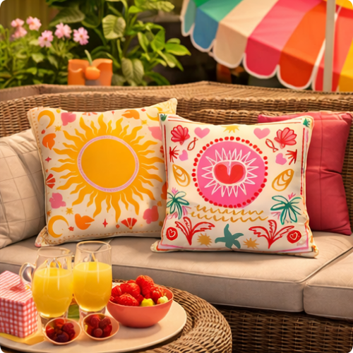 Dopamine Bloom Cushion Cover