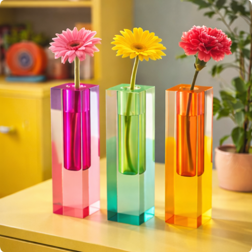 Vase Pilier Arc-en-ciel