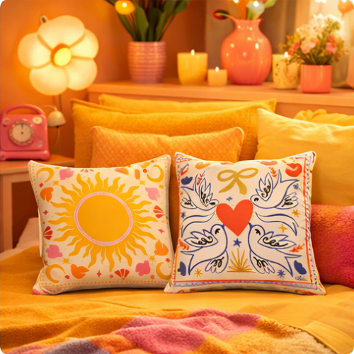 Dopamine Bloom Cushion Cover