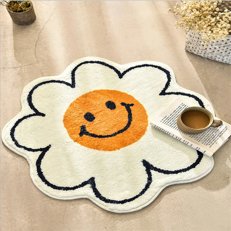 Smiley Flower Non-Slip Mat