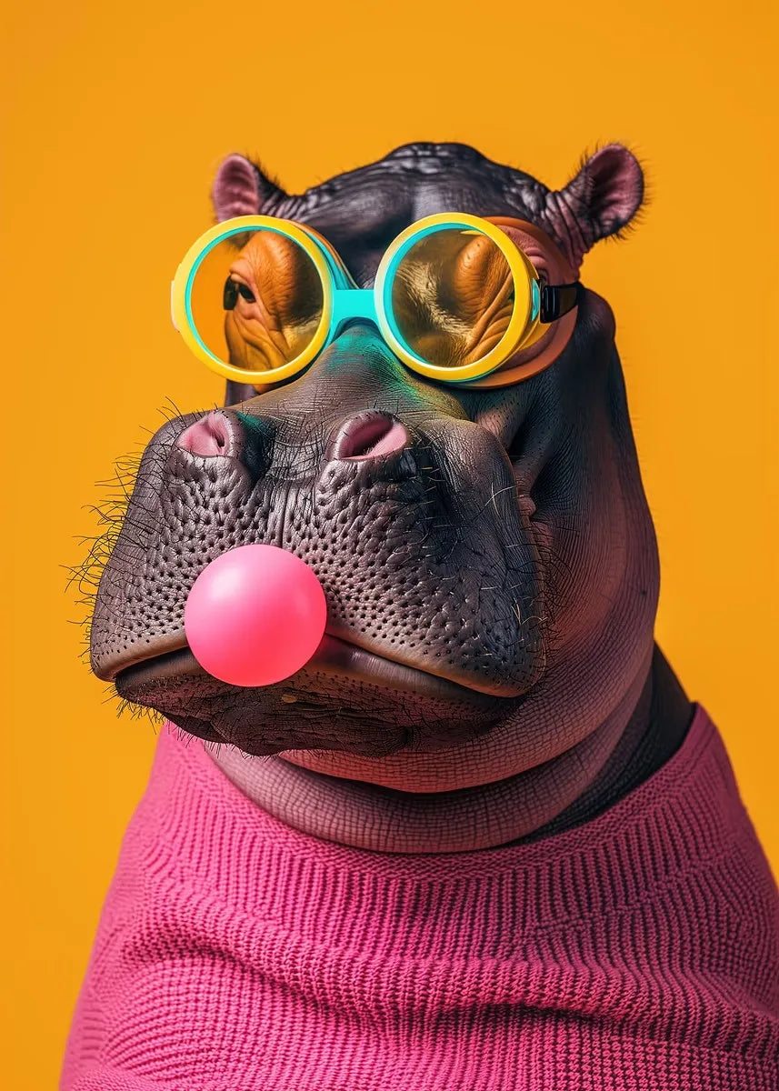 Pop Bubblegum Animal Posters
