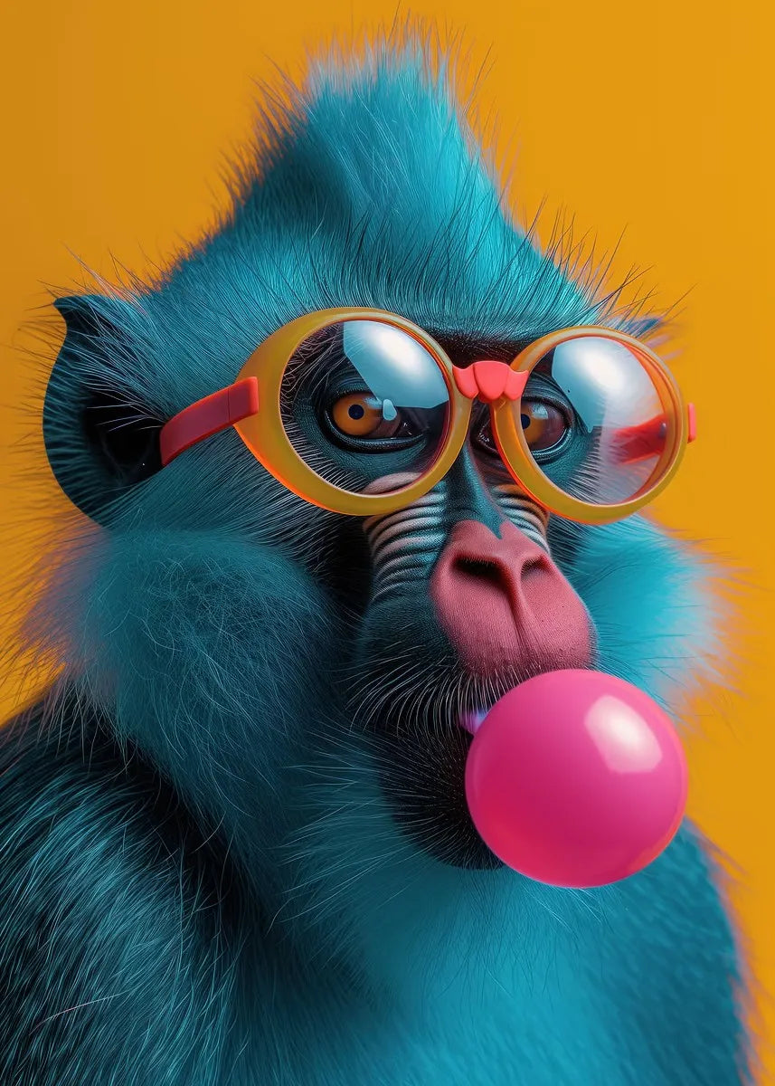 Pop Bubblegum Animal Posters
