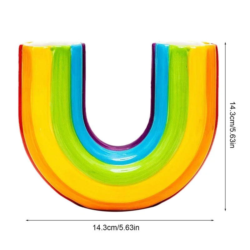 U-Shaped Rainbow Vase