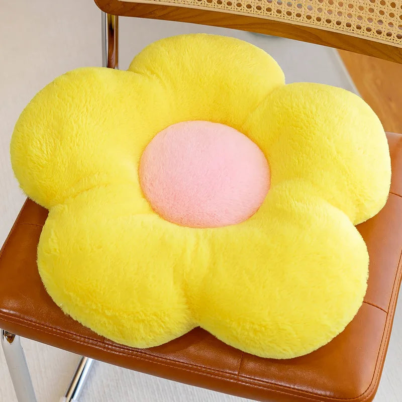 Soft, Colorful Flower Cushion