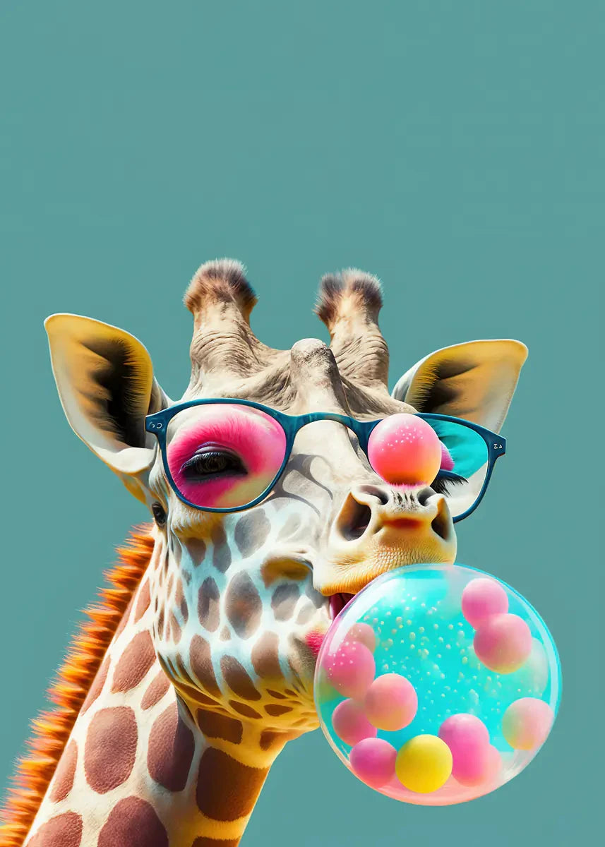 Pop Bubblegum Animal Posters