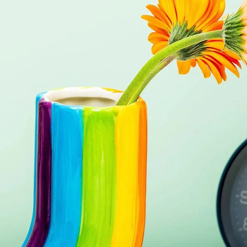 U-Shaped Rainbow Vase