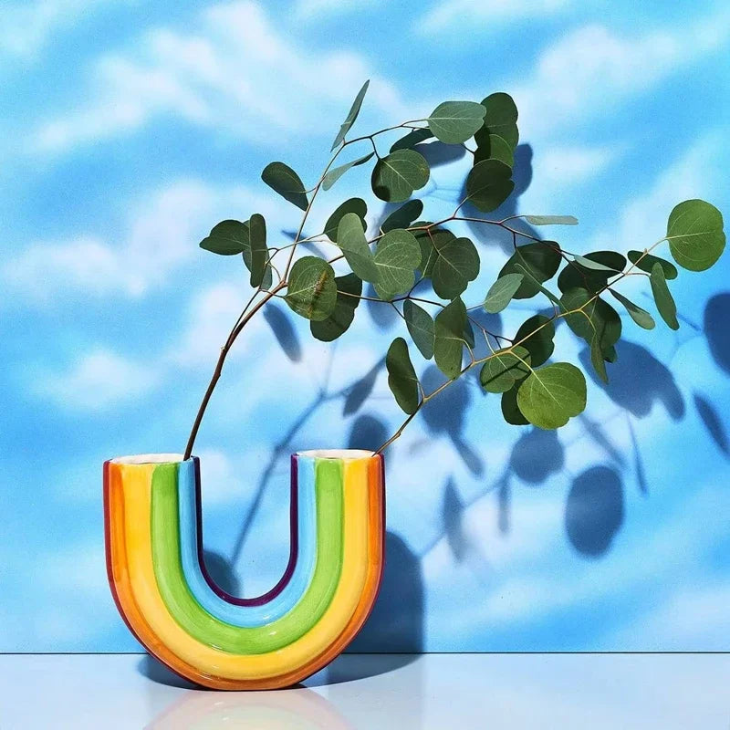 U-Shaped Rainbow Vase