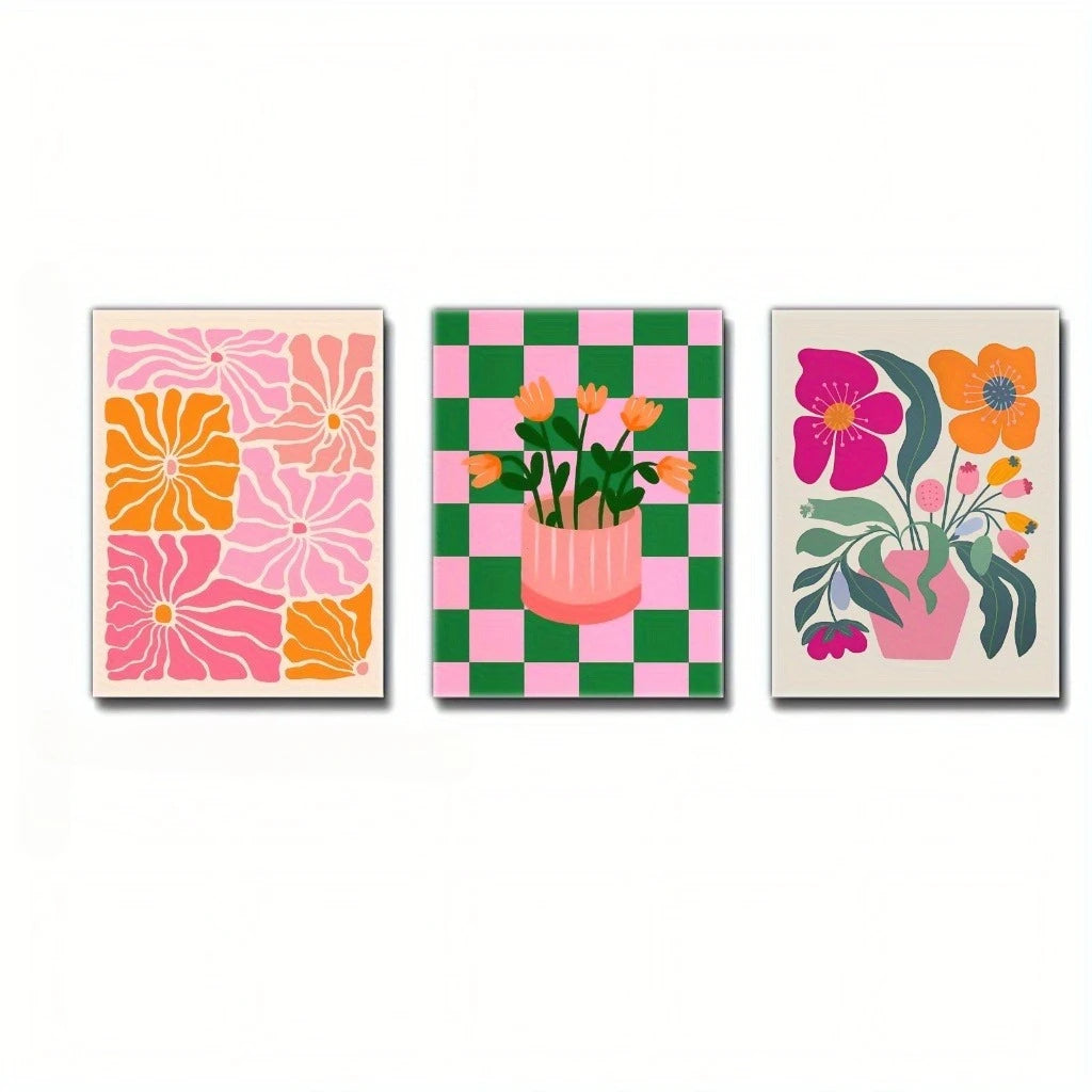 Colorful Flower & Vase Wall Posters