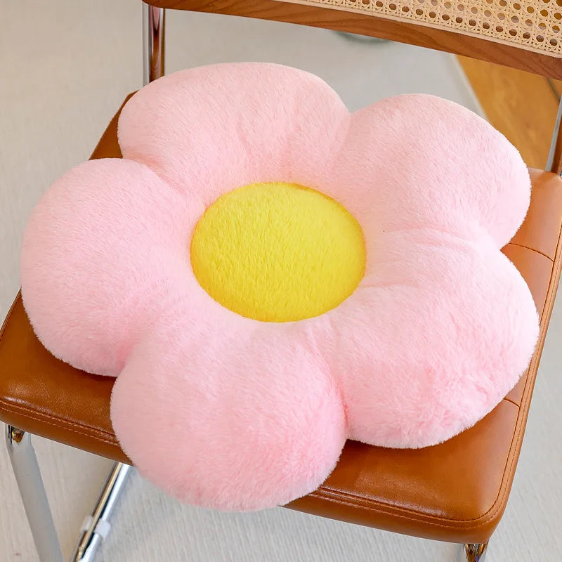 Soft, Colorful Flower Cushion
