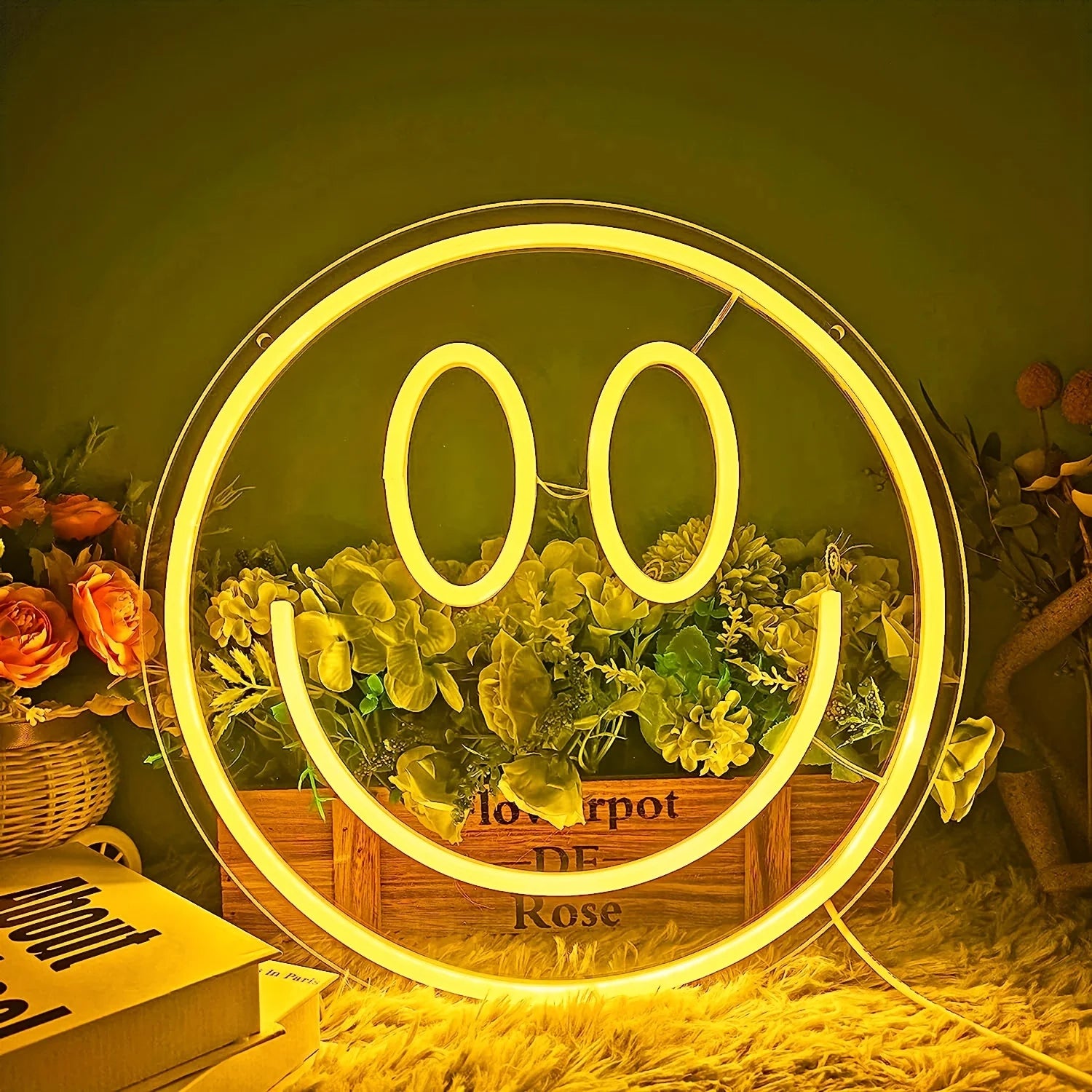 Smiley Wall Neon Light USB
