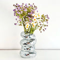 Retro Disco Ball Spiral Mirror Vase