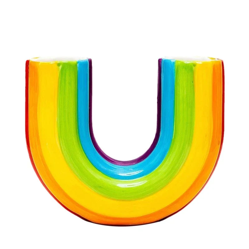 U-Shaped Rainbow Vase