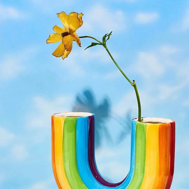 U-Shaped Rainbow Vase